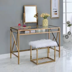 Burdette Contemporary Vanity Table Set - HOMES: Inside + Out