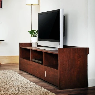 Flatcar Multi Functional Storage TV Stand For TVs Up To 65" Vintage Walnut - HOMES: Inside + Out 7 Flatcar Multi Functional Storage TV Stand For TVs Up To 65" Vintage Walnut - HOMES: Inside + Out - Image 7