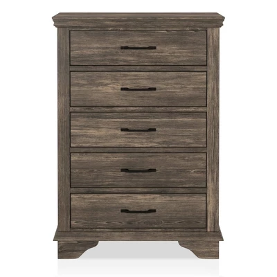 6pc Jacobia Rustic Bedroom Set Gray - HOMES: Inside + Out 7 6pc Jacobia Rustic Bedroom Set Gray - HOMES: Inside + Out - Image 7