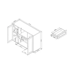 Candie Modern Multi-Storage Dining Buffet With Glass Cabinets Espresso - HOMES: Inside + Out 7 Candie Modern Multi-Storage Dining Buffet With Glass Cabinets Espresso - HOMES: Inside + Out -Inside out home GUEST f00af2c4 0036 4c1d 8ca2 55aa2c707d7e