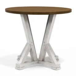 5pc Naxti Rustic Round Counter Height Dining Table Set Light Oak/Antique White - HOMES: Inside + Out 12 5pc Naxti Rustic Round Counter Height Dining Table Set Light Oak/Antique White - HOMES: Inside + Out -Inside out home GUEST f33edbc2 a1ad 42e8 acac 988a757aa267