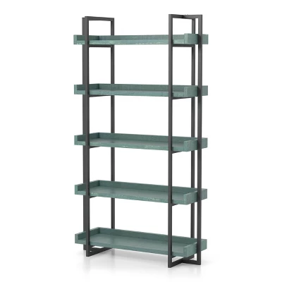 Kellare 5 Shelf Contemporary Bookcase - HOMES: Inside + Out 3 Kellare 5 Shelf Contemporary Bookcase - HOMES: Inside + Out - Image 3