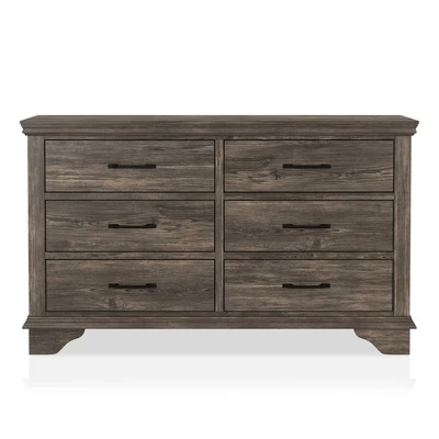 6pc Jacobia Rustic Bedroom Set Gray - HOMES: Inside + Out 4 6pc Jacobia Rustic Bedroom Set Gray - HOMES: Inside + Out - Image 4