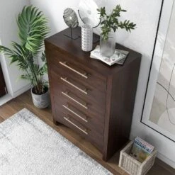 Melonnes 5 Drawer Chest Walnut - HOMES: Inside + Out 9 Melonnes 5 Drawer Chest Walnut - HOMES: Inside + Out -Inside out home GUEST f62d4763 9947 4163 ae5c cc5ffacf267e