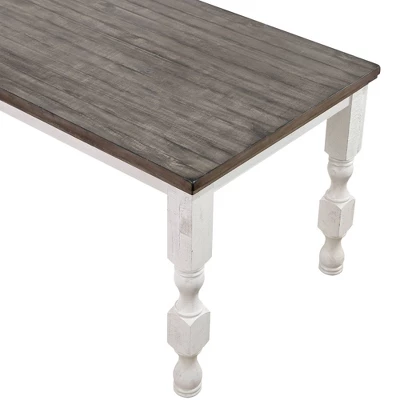 5pc Cambrien Rustic Farmhouse Counter Height Dining Set Antique White/Gray - HOMES: Inside + Out 2 5pc Cambrien Rustic Farmhouse Counter Height Dining Set Antique White/Gray - HOMES: Inside + Out - Image 2