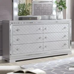 6pc Tenaya Bedroom Set Silver/Gray - HOMES: Inside + Out -Inside out home GUEST f7667c1e 180d 43c2 a52f 8e8253bddd6e 2