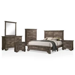 6pc Jacobia Rustic Bedroom Set Gray - HOMES: Inside + Out 18 6pc Jacobia Rustic Bedroom Set Gray - HOMES: Inside + Out -Inside out home GUEST f823c7e0 583e 4644 806f ebc244836ede