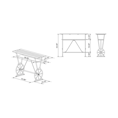 Torum Counter Height Bar Table Light Gray - HOMES: Inside + Out 4 Torum Counter Height Bar Table Light Gray - HOMES: Inside + Out - Image 4
