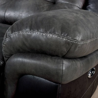 Van Wyk Power Recliner Sectional Gray/Black - HOMES: Inside + Out 3 Van Wyk Power Recliner Sectional Gray/Black - HOMES: Inside + Out - Image 3