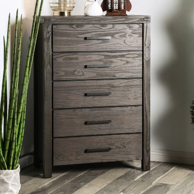 Simones Rustic 8 Drawer Dresser And Mirror Wire-Brushed Rustic Brown - HOMES: Inside + Out 2 Simones Rustic 8 Drawer Dresser And Mirror Wire-Brushed Rustic Brown - HOMES: Inside + Out - Image 2