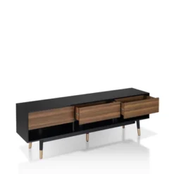 Vanore Mid-Century 3 Drawer TV Stand For TVs Up To 80" Black - HOMES: Inside + Out 13 Vanore Mid-Century 3 Drawer TV Stand For TVs Up To 80" Black - HOMES: Inside + Out -Inside out home GUEST fc512655 cee6 4ec8 8523 a5bee5f82e57