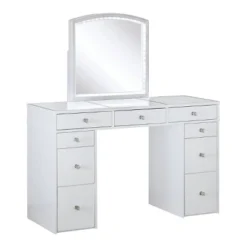 3pc Prudence Vanity Set With Stool White - HOMES: Inside + Out 6 3pc Prudence Vanity Set With Stool White - HOMES: Inside + Out -Inside out home GUEST fc6adc82 1cd6 4375 9e24 6583ab5eff2a