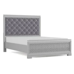5pc Tenaya Bedroom Set Silver/Gray - HOMES: Inside + Out -Inside out home GUEST fc8fe37e b272 4c5f 9019 43c671948a3c