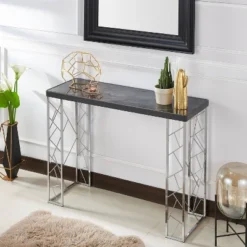 Sbragia Geometric Metal Legs Console Table Faux Marble - HOMES: Inside + Out 5 Sbragia Geometric Metal Legs Console Table Faux Marble - HOMES: Inside + Out -Inside out home GUEST fd771233 dee7 4827 89af e33b0dd10bac