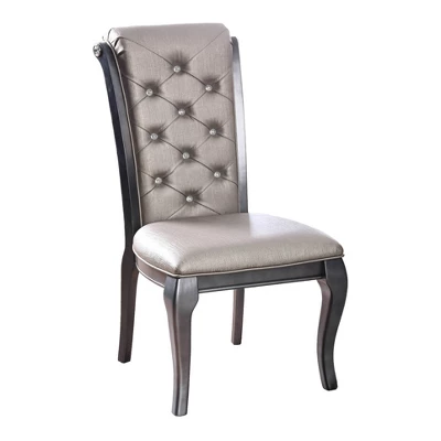 2pk Samantha Tufted Scrolled Back Side Dining Chair - HOMES: Inside + Out 4 2pk Samantha Tufted Scrolled Back Side Dining Chair - HOMES: Inside + Out - Image 4