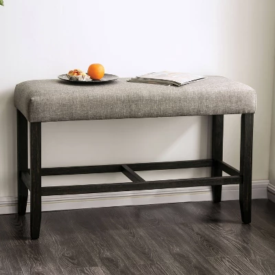 Norelo Upholstered Counter Height Bench Light Gray - HOMES: Inside + Out 1 Norelo Upholstered Counter Height Bench Light Gray - HOMES: Inside + Out